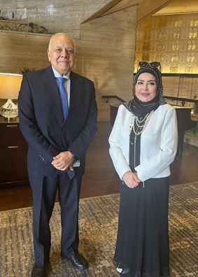 لقاء أمين عام المبادرة مع معالي رئيس اتحاد الجامعات العربية لتعزيز فرص التعليم ودعم الطلاب العرب المتضررين